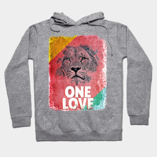 Lion Jamaica One Love Peace Hoodie by SnazzyCrew